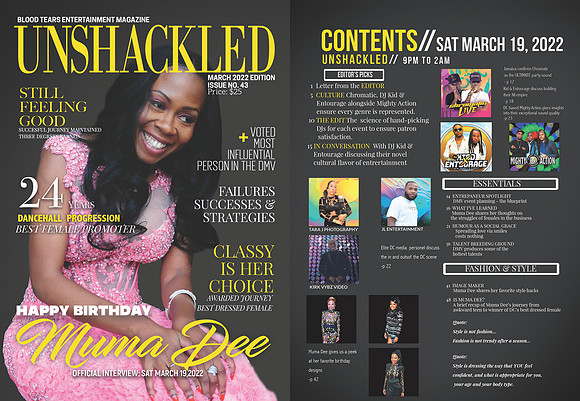 Muma Dee Unshackled Magazine Spread